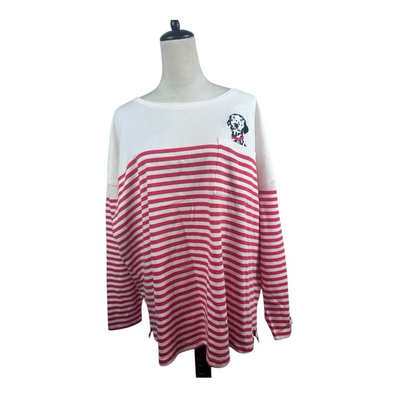 ⭐️ Host Pick ⭐️NWT Joules Marina red/white top with  Dalmatian size 18 - Picture 1 of 14